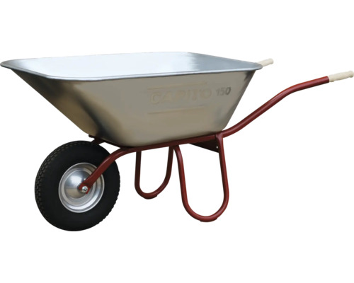Skottkärra med metalltråg och ett hjul
