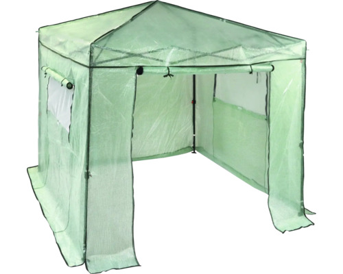 Växthus med fönster och öppning