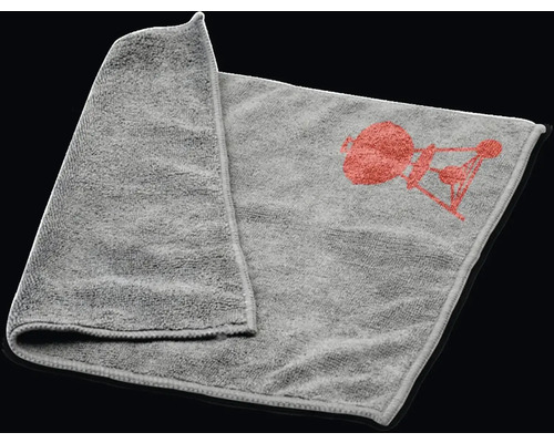 Grå mikrofiberduk med screentrycksmotiv