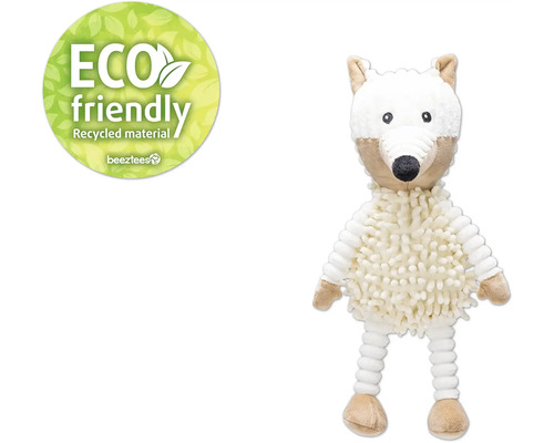 Hundleksak BEEZTEES Eco räv Juno plysch ca 36x30x6cm Beetztees leksaksvarg av återvunnet material
