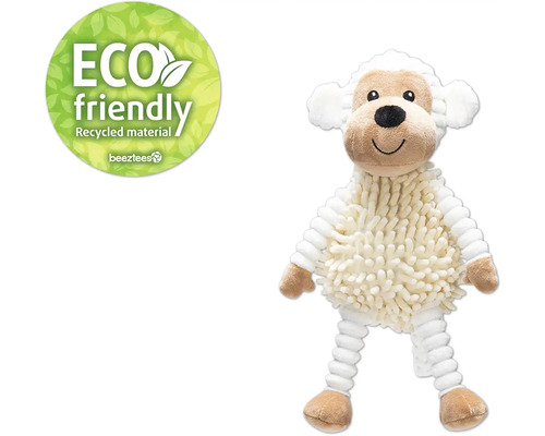 Hundleksak BEEZTEES Eco apa Jeppe plysch ca 36x30x6cm Miljövänlig hundleksak får tillverkad av återvunnet material