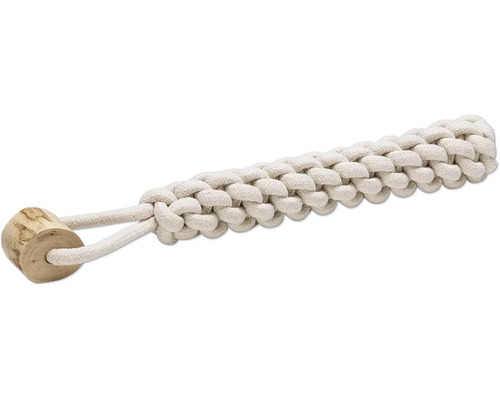 Hundleksak BEEZTEES rep med knuthandtag och trä ca 5x5x42cm Hundleksak av bomullsrep med träbit