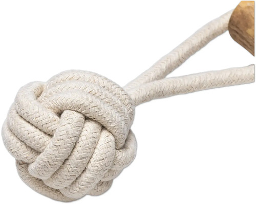 Bomullsrep med trähuvud