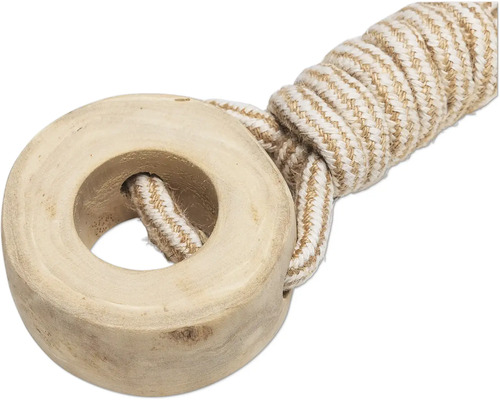 Leksak för hundar av trä med rep
