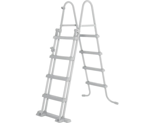 Poolstege med steg för att komma in i poolen