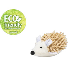 "Igelleksak av återvunnet material med symbolen ""Miljövänlig"""