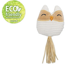 Ugglekatt leksak av återvunnet material med Beeztees logotyp