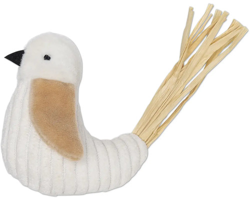 Dekorativ fågelfigur med halmsvans