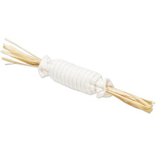 Dekorativ kärve av halm, lindad med tyg