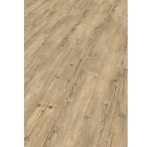 Närbild av ett laminatgolv med träutseende