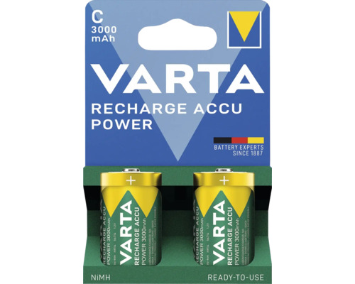 Varta Recharge Accu Power C batteri, 3000 mAh, tvåpack