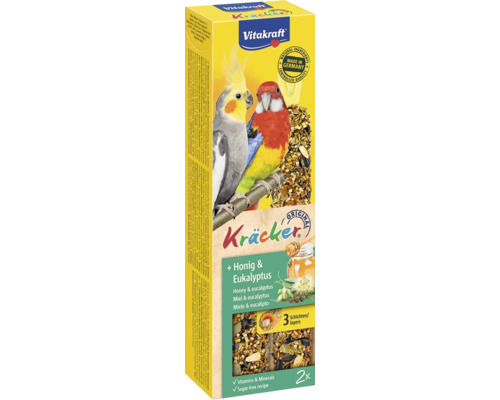 Vitakraft Kräcker stång honung och eukalyptus för papegojor
