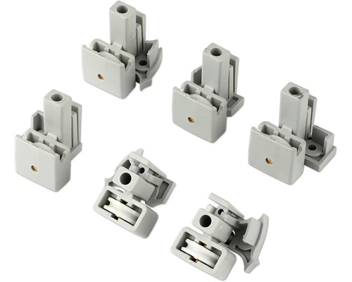 Flera grå skenanslutningar för strömskenor