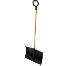 Snöskyffel med trähandtag och plastblad