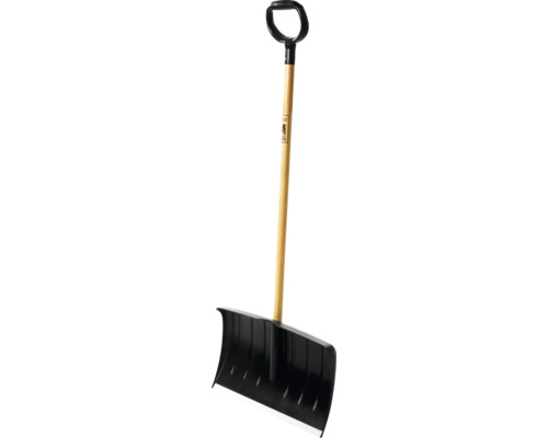 Snöskyffel med trähandtag och plastblad