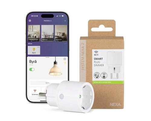 System Nexa 2 Smart Plug Dimmer med smartphone-appstyrning