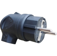 Vinklad jordad kontakt för strömkabel