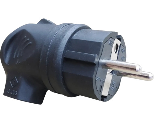 Vinklad jordad kontakt för strömkabel