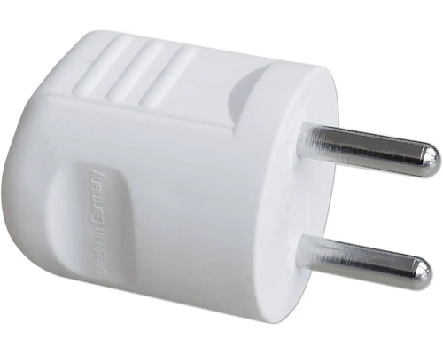 Stickpropp rak ojordad vit Stickpropp för strömanslutning