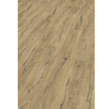 Närbild av laminatgolv med träutseende.