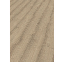 Närbild av ljust laminatgolv med trästruktur