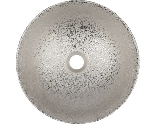 Lampskärm med strukturerad yta och central öppning