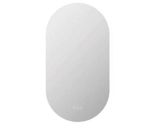 Spegel med belysning FORM&STYLE Lembata med touchsensor 50x90cm dimbar antifog LED IP44 Oval spegel med integrerad belysning