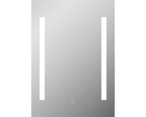 Spegel med belysning FORM&STYLE Digue med touchsensor 50x70cm LED IP44 Rektangulär spegel med vertikala ljusremsor och touchsensor