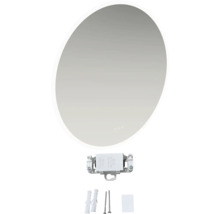 Oval badrumsspegel med fästmaterial