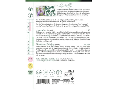 Information om Ageratum växt och odling.