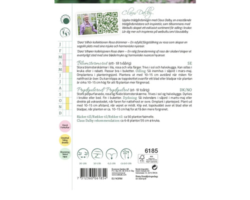 Information om blomning skörd och sådd