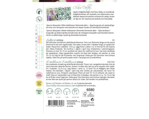 Information om sådd, plantering och skötsel av luktärt