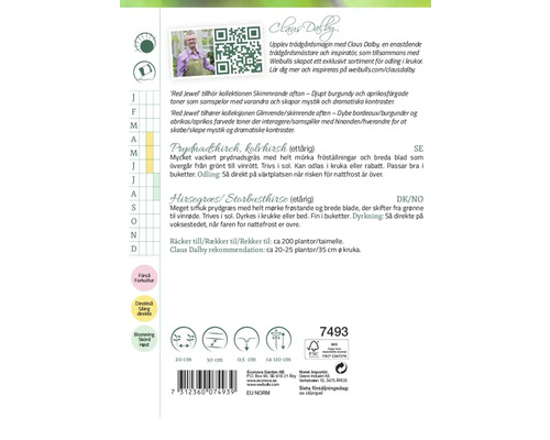 Fröförpackning prydnadshirsch, ettårig