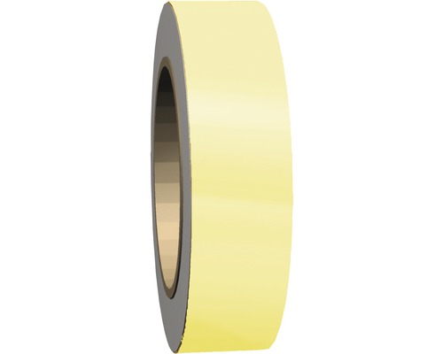 Efterlysande Stripes SYSTEMTEXT självhäftande GlowLite™ 25mmx10m gul