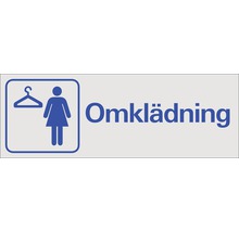 Omklädningsrumsskylt för damer