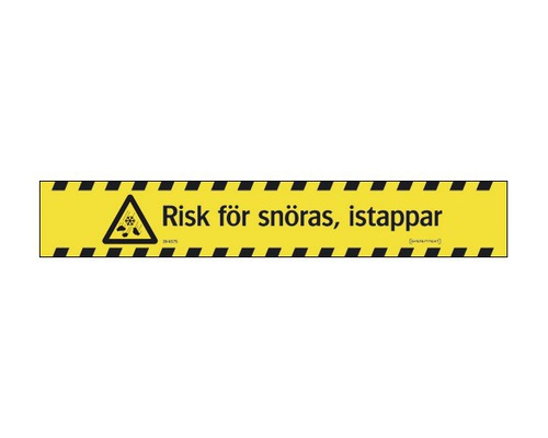 Varningstejp SYSTEMTEXT Risk för snöras, istappar 75mmx66m