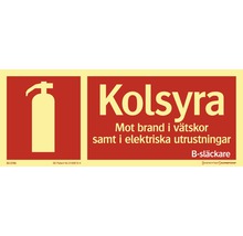 Skylt koldioxidbrandsläckare för vätskebränder och elektrisk utrustning