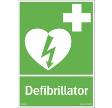 Defibrillator skylt