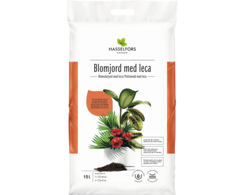 Blomjord HASSELFORS GARDEN med leca 15L