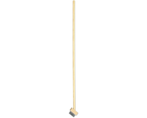 Stålborste med trähandtag