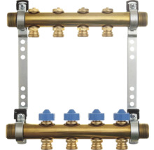 Värmekretsfördelare av mässing med monteringsfäste