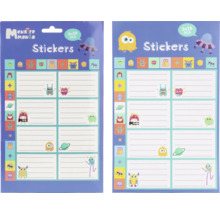 Monster Mania klistermärken med märkningsfält, 3 förpackningar med 28 stycken