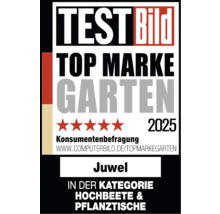 Test Bild Top Marke Garten 2025 utmärkelse för Juwel högbäddar och planteringsbord