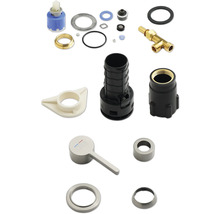 Reservdelar för vattenkranar, inklusive tätningar och handtag