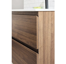 Tvättställsskåp med lådor i träutseende