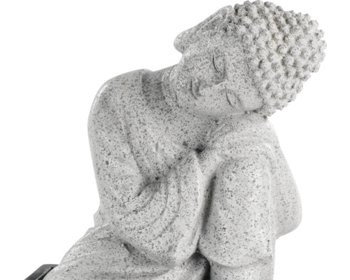 Buddhafigur av sten, sittande