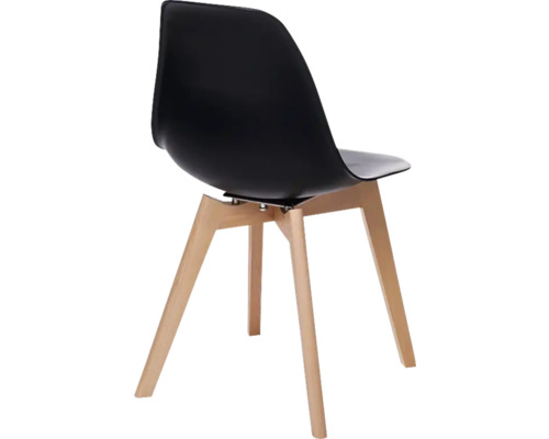 Svart stol med träben