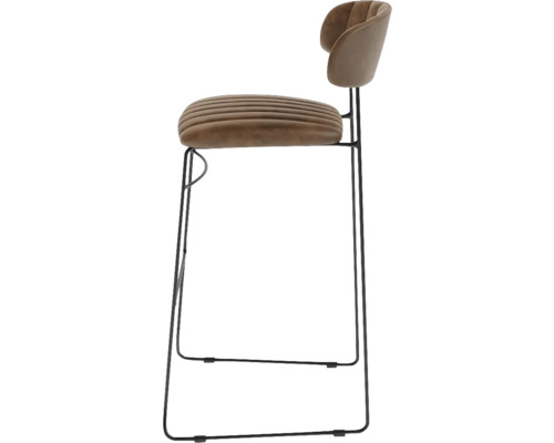 Barstol VEBA Mundo 105x46,5x49cm stål brun Barstol med ryggstöd och metallram
