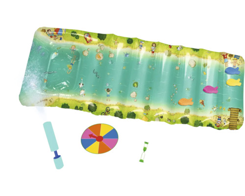 Luftmadrass HAPPY PEOPLE med snurrande platta, Foamshooter & timglas