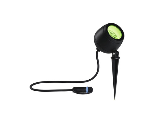 Trädgårdsstrålkastare med jordspett och anslutningskabel